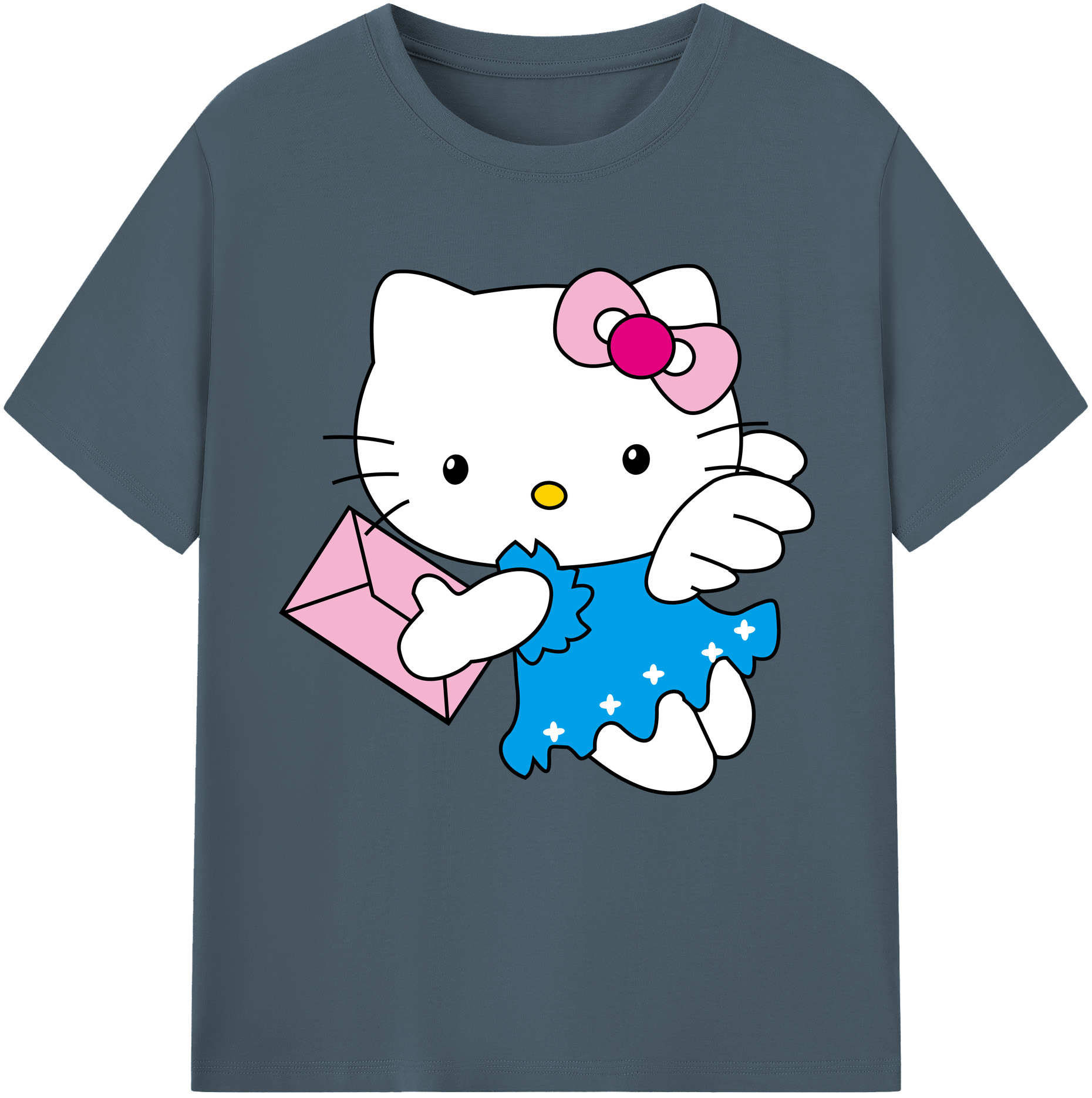 （画像用） Hello Kitty ハローキティ 綿100％半袖Tシャツ（フロントプリント）